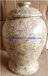 Marble Jars Fossil Corel Marble Handcarved