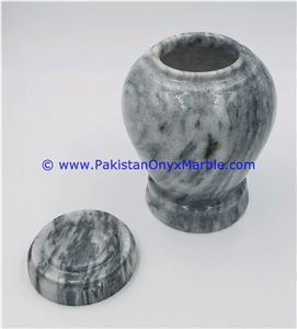 Marble Jars Gray Marble Handcarved Lid Sugar Candy