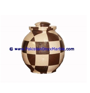 Marble Jars Multi Stone Marble Handcarved Lid
