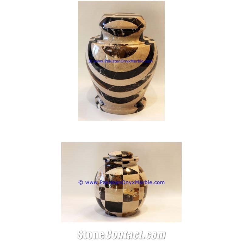 Marble Jars Multi Stone Marble Handcarved Lid