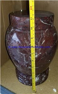 Marble Jars Red Zebra Marble Handcarved Lid Sugar