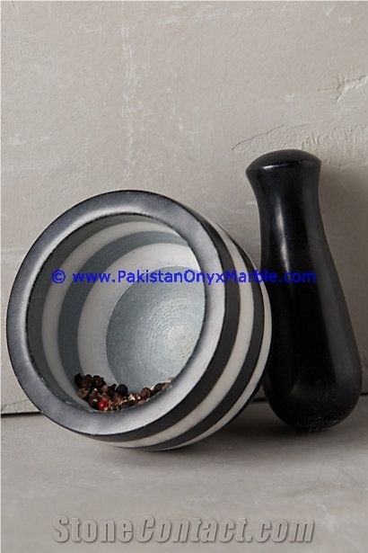 Marble Mortar Pestle Multi Stone Marble