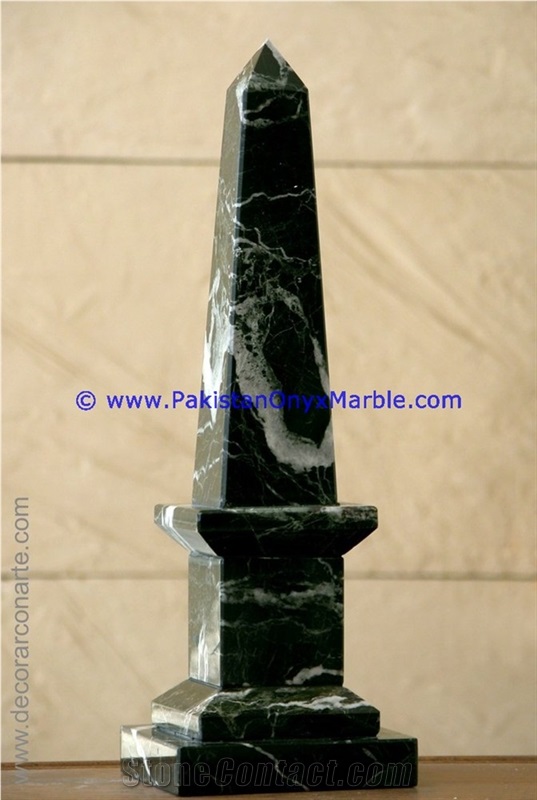 Marble Obelisks Black Zebra Marble Handcrafted