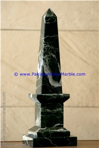 Marble Obelisks Black Zebra Marble Handcrafted