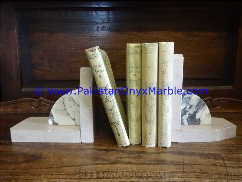 Marble Plaques Shaped Handcarved Natural Bookend