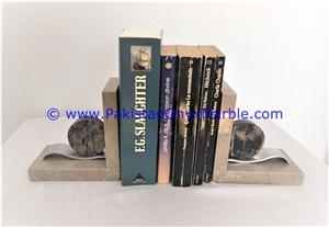 Marble Plaques Shaped Handcarved Natural Bookend