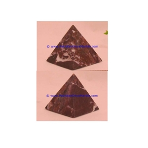 Marble Pyramids Red Zebra Marble