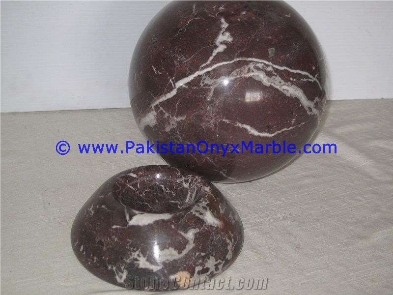 Marble Spheres Round Ball Red Zebra