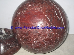 Marble Spheres Round Ball Red Zebra