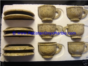 Marble Tea Cup and Saucer Set Tea