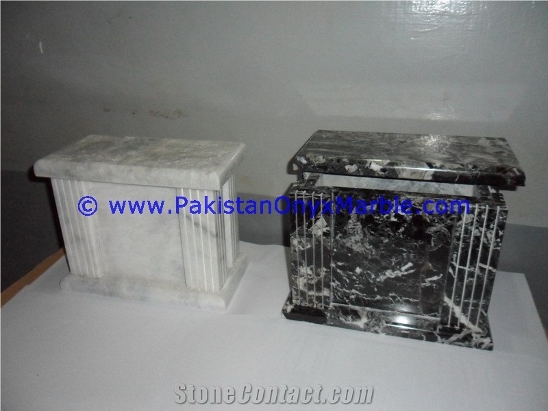 Marble Urns Black Zebra Marble Urns