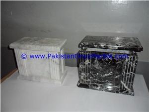 Marble Urns Black Zebra Marble Urns