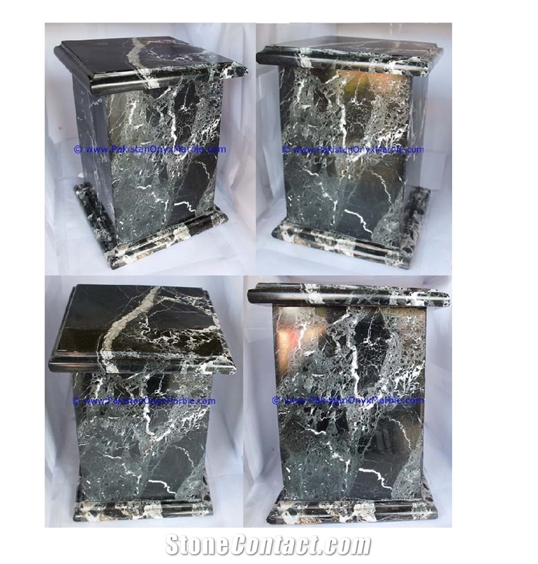 Marble Urns Black Zebra Marble Urns