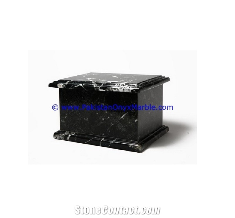 Marble Urns Black Zebra Marble Urns
