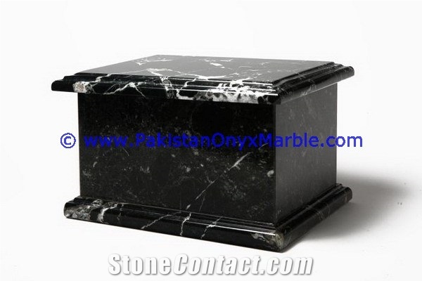 Marble Urns Jet Black Marble Urns
