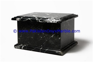 Marble Urns Jet Black Marble Urns