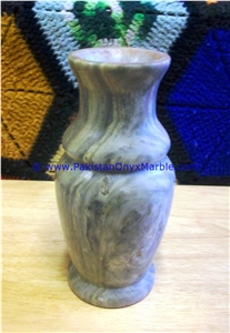 Marble Vases Gray Marble Handcrafted Natural