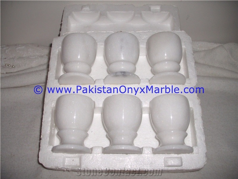 Marble Wine Sherry Glasses Handcrafted Set