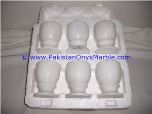 Marble Wine Sherry Glasses Handcrafted Set