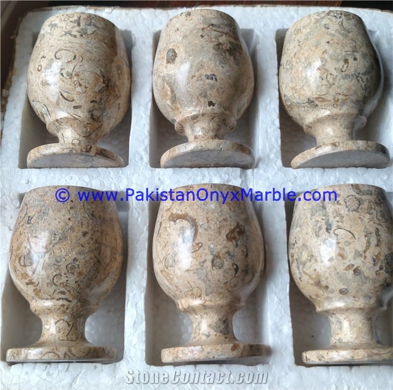 Marble Wine Sherry Glasses Handcrafted Set