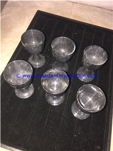 Marble Wine Sherry Glasses Handcrafted Set