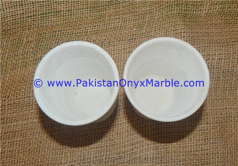 Michaelangelo Marble Shot Glasses Hnadcrafted Set
