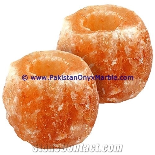 Natural Himalayan Salt Candle Holder Single Hole