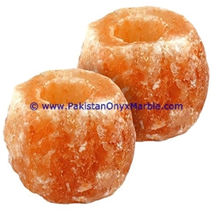 Natural Himalayan Salt Candle Holder Single Hole