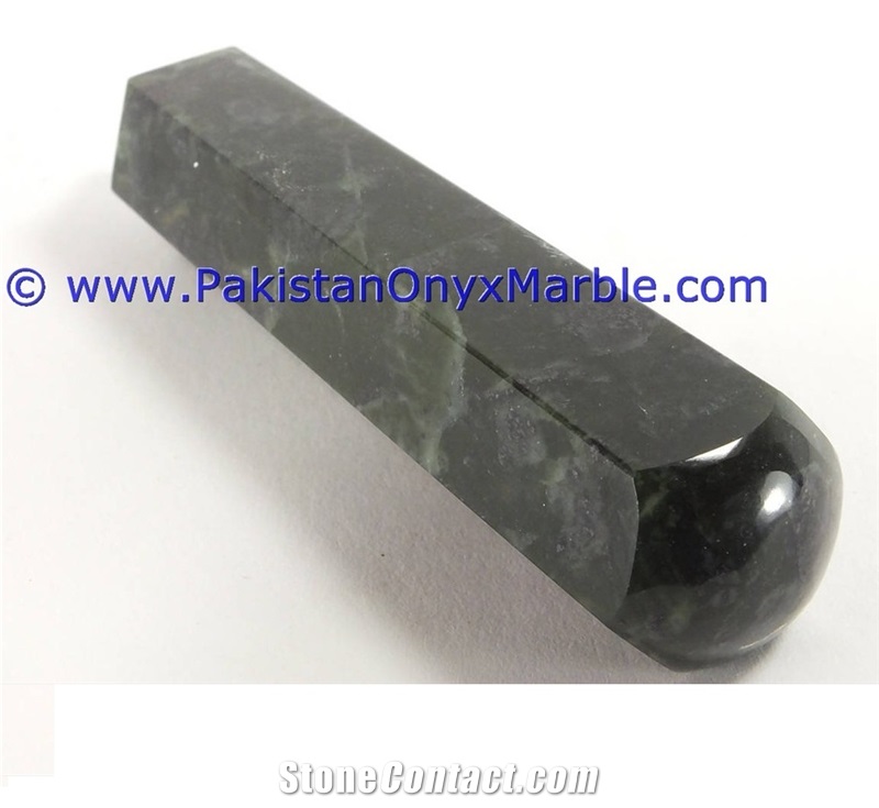Nephrite Jade Natural Green Stone Polished Pencils