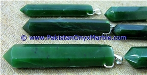 Nephrite Jade Natural Green Stone Polished Pencils