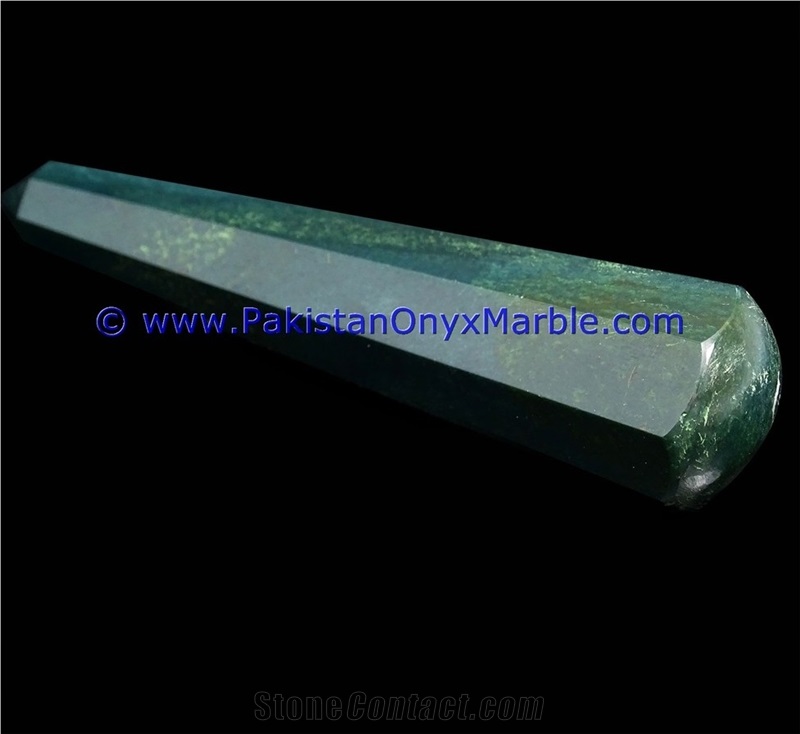 Nephrite Jade Natural Green Stone Polished Pencils