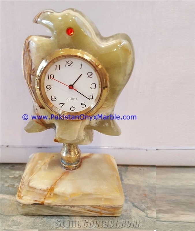Onyx Animals Clocks Fish Elephant Statue Figurine
