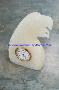 Onyx Animals Clocks Fish Elephant Statue Figurine