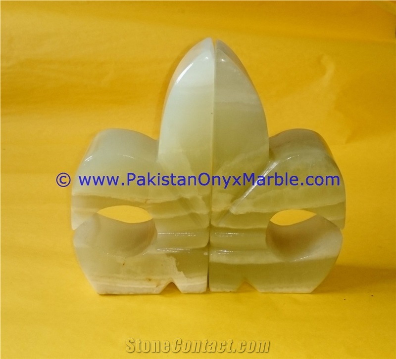 Onyx Bookends Flower