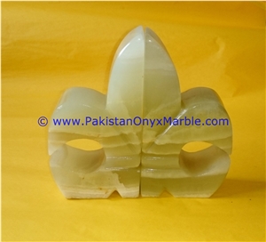 Onyx Bookends Flower