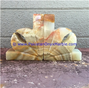Onyx Bookends Flower