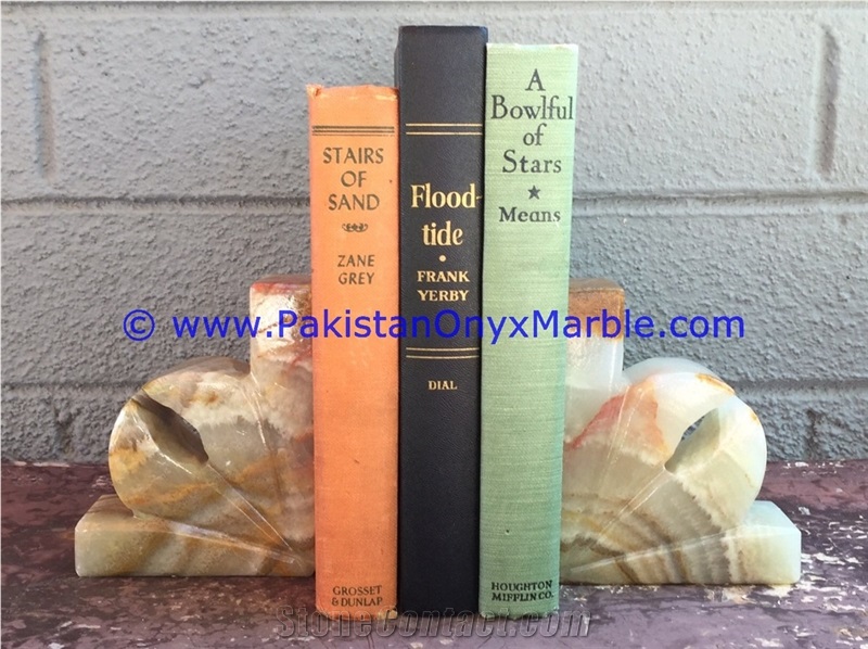 Onyx Bookends Flower