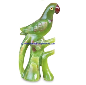 Onyx Carved Onyx Parrot Statue