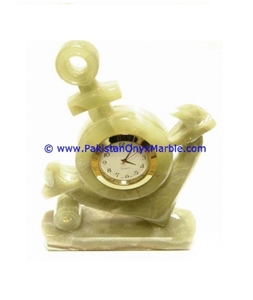 Onyx Clocks Anchor Shaped Handcarved Onyx Clocks Anchor Shaped Handcarved