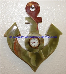 Onyx Clocks Anchor Shaped Handcarved