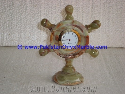 Onyx Clocks Anchor Shaped Handcarved