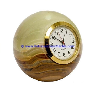 Onyx Clocks Ball Sphere Shaped