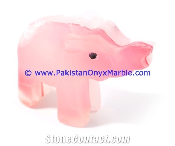 Onyx Colored Onyx Elephant Carved Handicraft