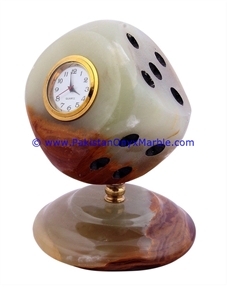 Onyx Dice Stand Shaped Clocks
