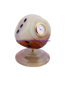 Onyx Dice Stand Shaped Clocks