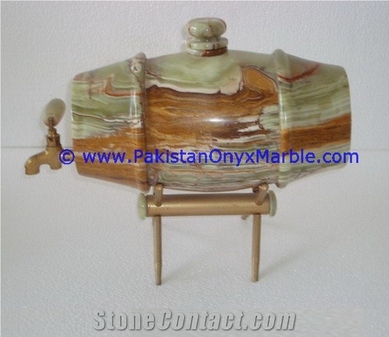 Onyx Handcarved Bear Wine Tanks