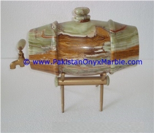 Onyx Handcarved Bear Wine Tanks