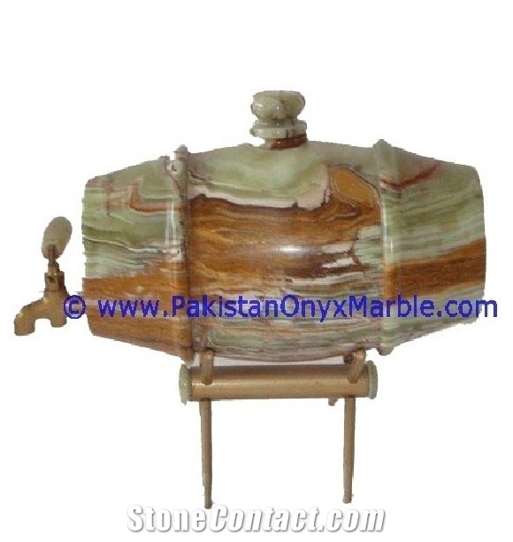 Onyx Handcarved Bear Wine Tanks