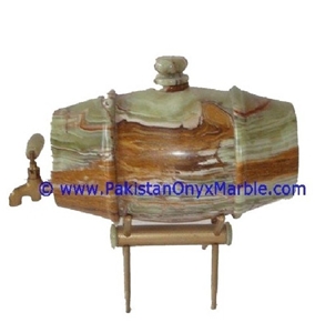 Onyx Handcarved Bear Wine Tanks