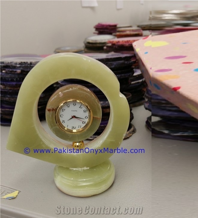Onyx Heart Shaped Clocks